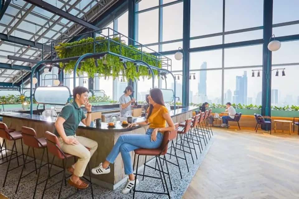 JustCo Samyan Mitrtown coworking space in Bangkok