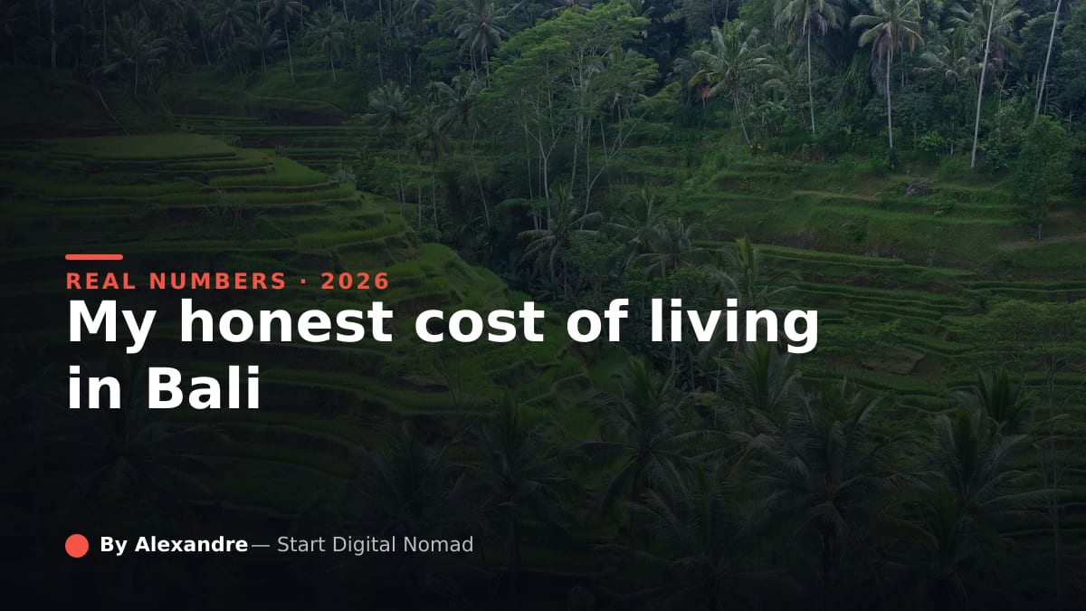 Cost of living for digital nomads in Bali 2026
