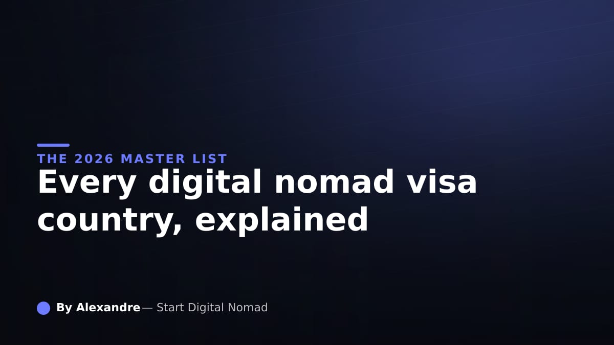 Digital nomad visa countries full list 2026