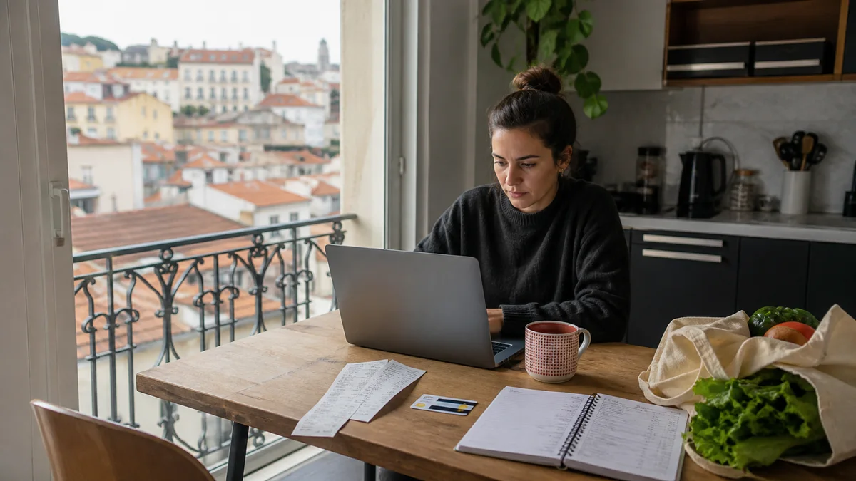 Everyday Lisbon budget planning with groceries, transport and housing costs